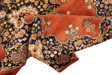 385x290 cm Persian Sarouk Mahal Wool Rug Handmade - Rugoutlet