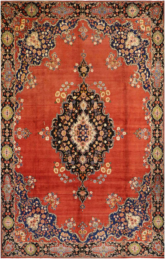385x290 cm Persian Sarouk Mahal Wool Rug Handmade