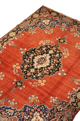 385x290 cm Persian Sarouk Mahal Wool Rug Handmade - Rugoutlet