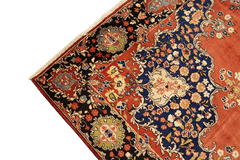 385x290 cm Persian Sarouk Mahal Wool Rug Handmade - Rugoutlet