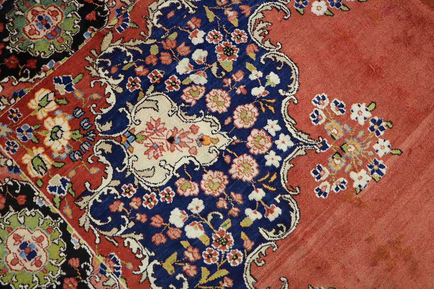 385x290 cm Persian Sarouk Mahal Wool Rug Handmade - Rugoutlet