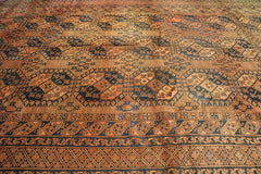 406x262 cm Old Afghan Wool Rug Handmade Maroon Orange - Rugoutlet