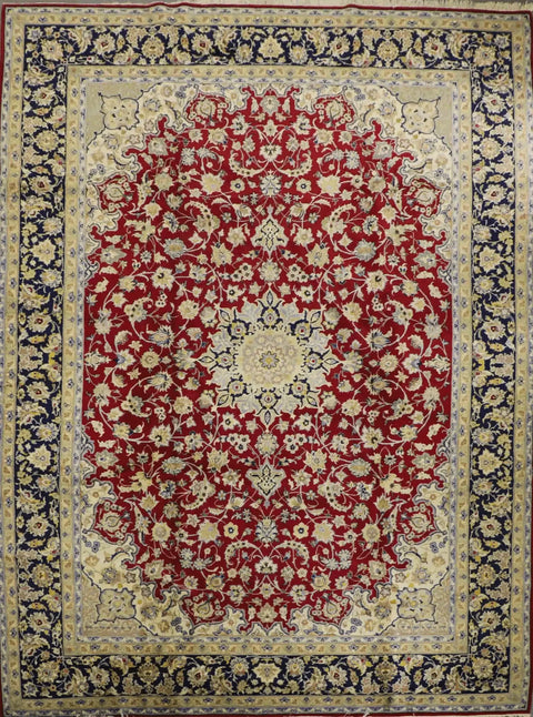 A detailed image of a Persian Isfahan rug