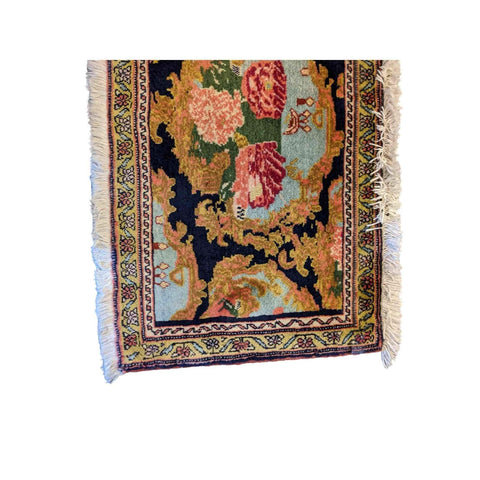 95 x 47 cm Persian Senneh Traditional Yellow Small Rug - Rugmaster