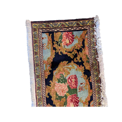 95 x 47 cm Persian Senneh Traditional Yellow Small Rug - Rugoutlet