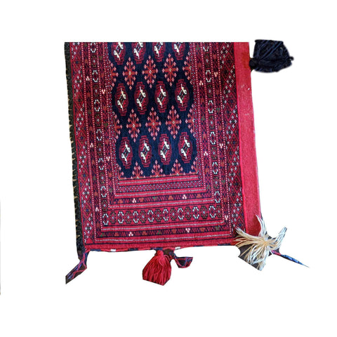 95 x 53 cm Turkomen Coushion bag Tribal Red Small Rug - Rugoutlet