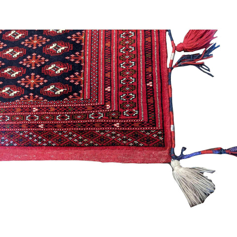 95 x 53 cm Turkomen Coushion bag Tribal Red Small Rug - Rugoutlet