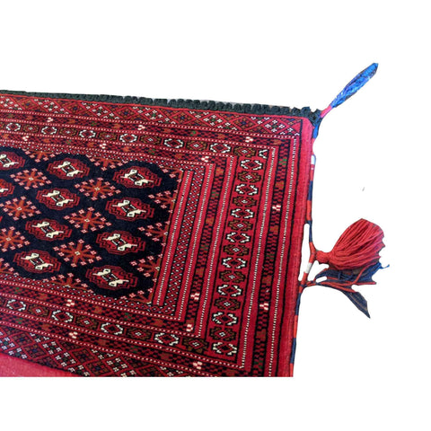 95 x 53 cm Turkomen Coushion bag Tribal Red Small Rug - Rugoutlet