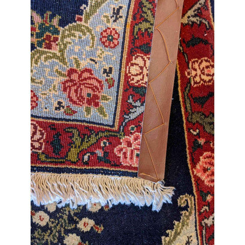 95 x 60 cm Persian Senneh Traditional Blue Small Rug - Rugoutlet
