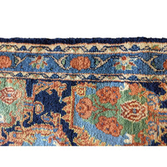 96 x 70 cm Persian Senneh Traditional Blue Small Rug - Rugmaster