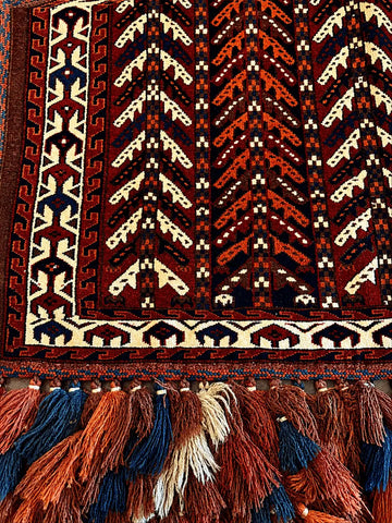 Hachlu Handmade Antique Saddle Bag Rug (Pair)