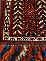 Hachlu Handmade Antique Saddle Bag Rug (Pair)