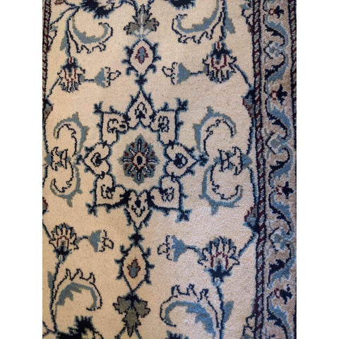 97 x 60 cm Persian Nain Traditional Grey Small Rug - Rugoutlet