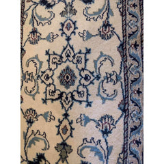 97 x 60 cm Persian Nain Traditional Grey Small Rug - Rugmaster