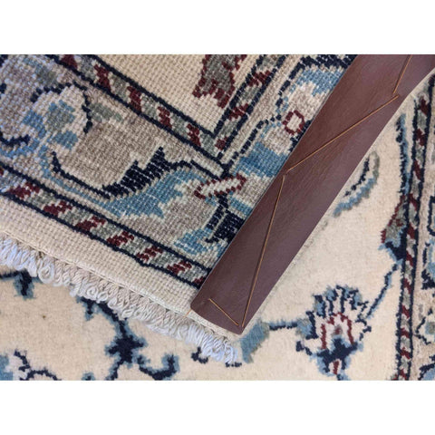 97 x 60 cm Persian Nain Traditional Grey Small Rug - Rugoutlet