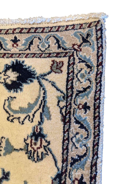 97 x 60 cm Persian Nain Traditional Grey Small Rug - Rugoutlet