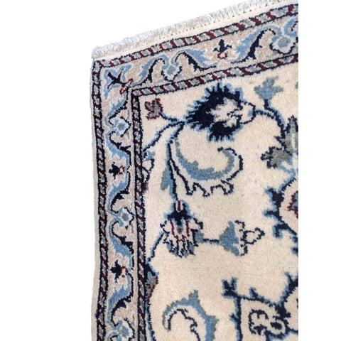 97 x 60 cm Persian Nain Traditional Grey Small Rug - Rugoutlet