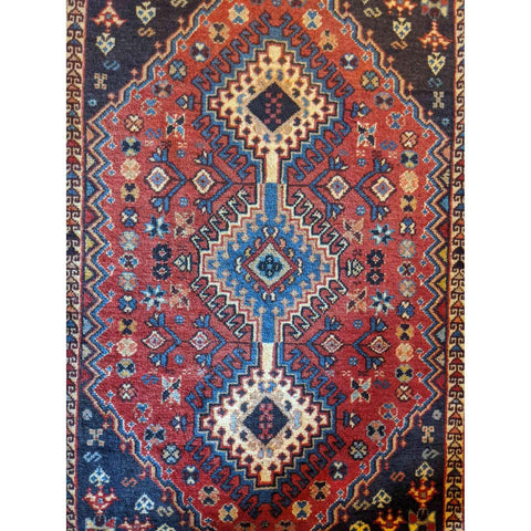 97 x 62 cm Persian Yalameh Tribal Red Small Rug - Rugoutlet