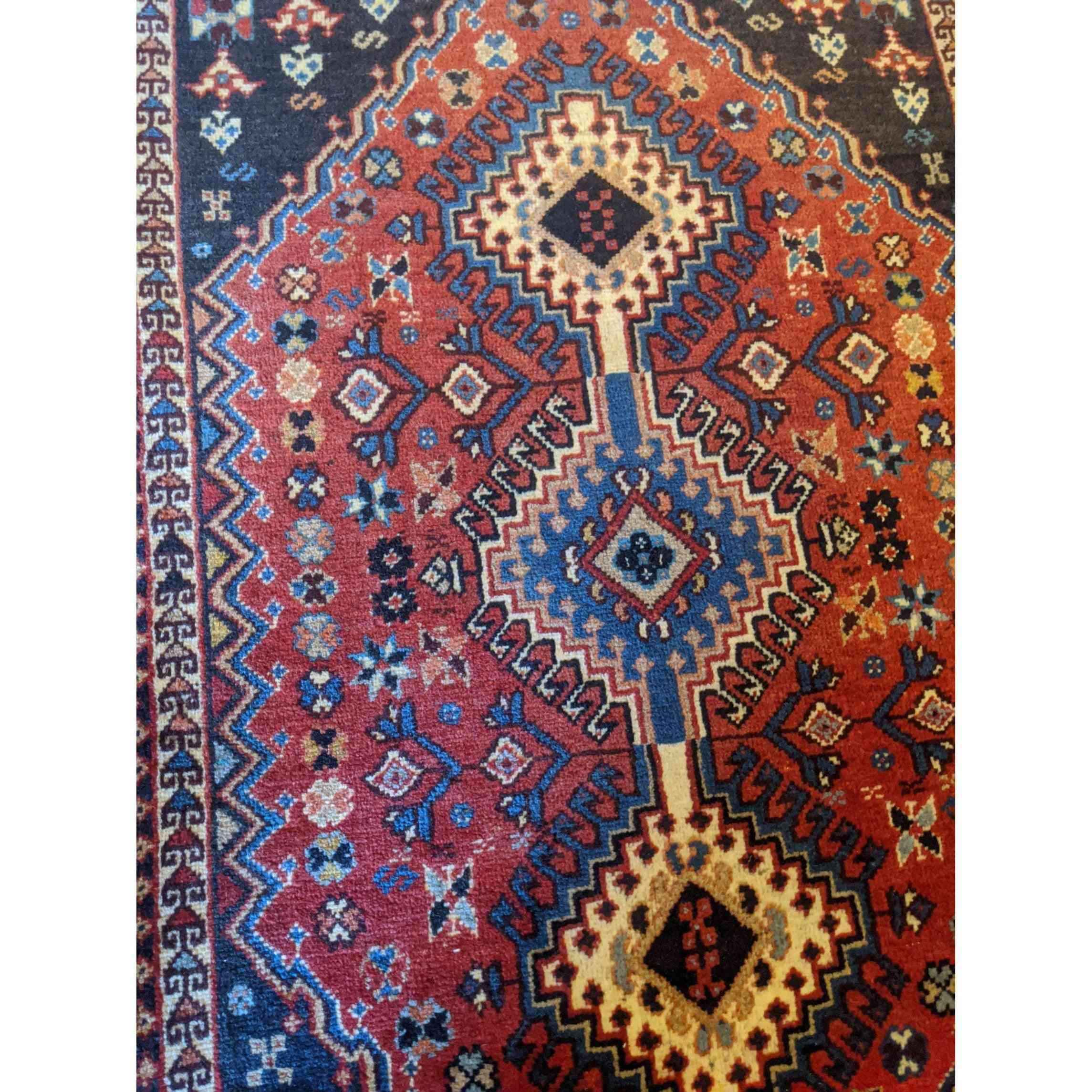 97 x 62 cm Persian Yalameh Tribal Red Small Rug - Rugmaster
