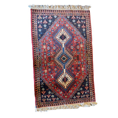 97 x 62 cm Persian Yalameh Tribal Red Small Rug - Rugmaster