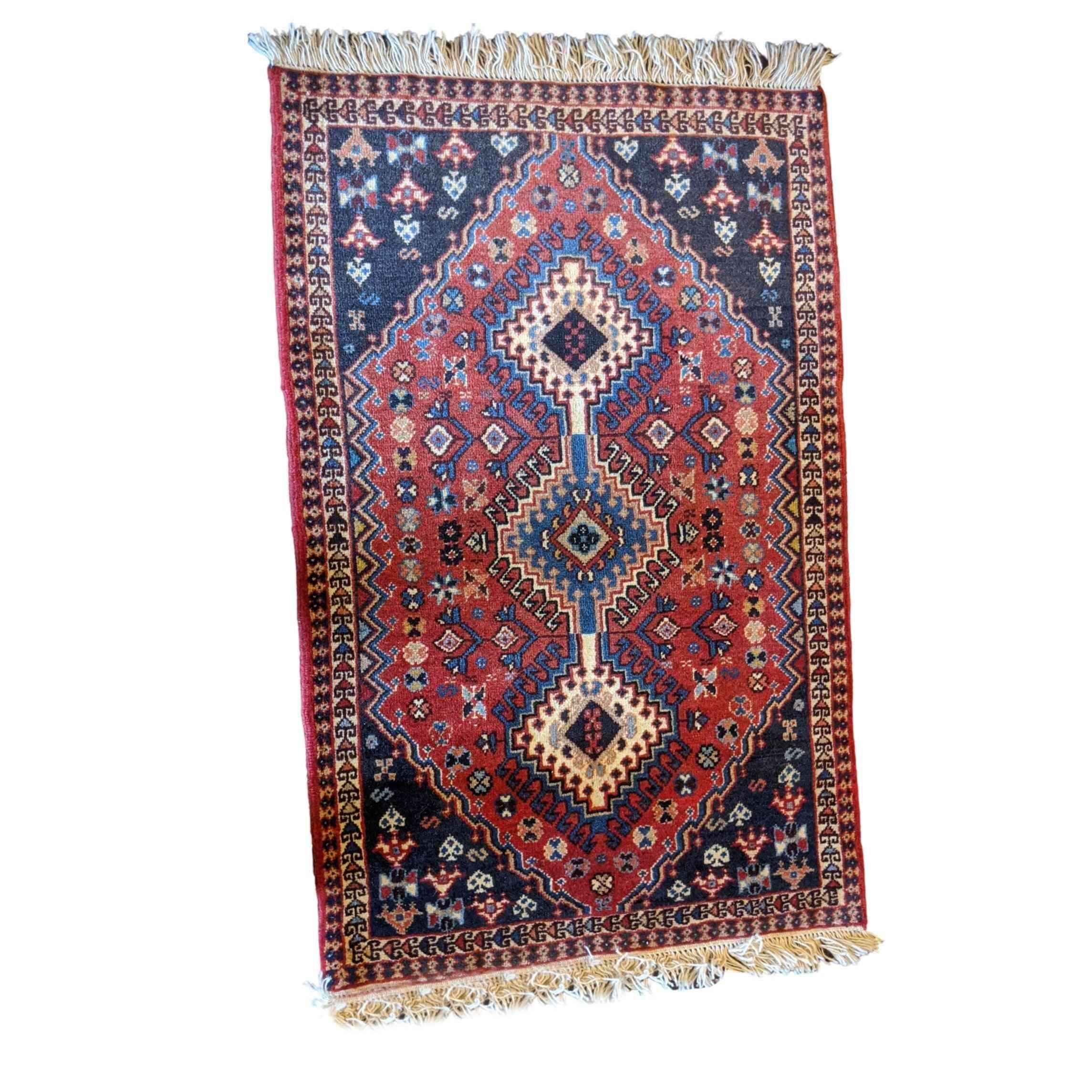 97 x 62 cm Persian Yalameh Tribal Red Small Rug - Rugmaster