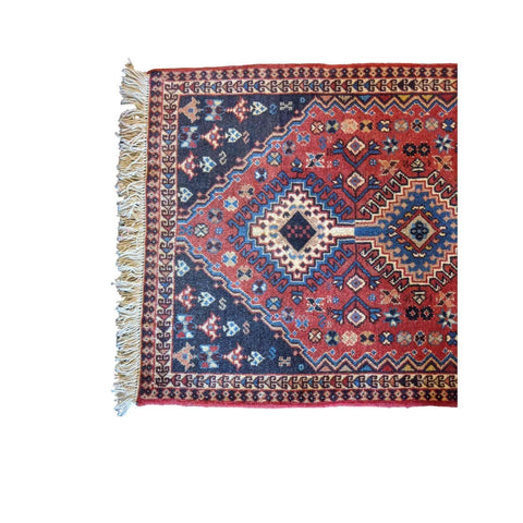 97 x 62 cm Persian Yalameh Tribal Red Small Rug - Rugoutlet