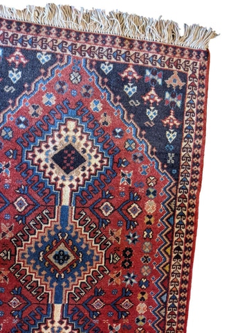 97 x 62 cm Persian Yalameh Tribal Red Small Rug - Rugoutlet