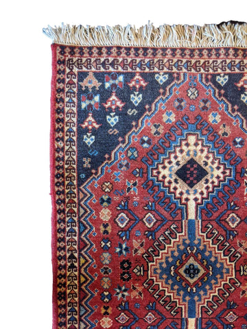 97 x 62 cm Persian Yalameh Tribal Red Small Rug - Rugoutlet