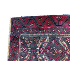 97 x 70 cm Persian Baluch Tribal Red Small Rug - Rugmaster