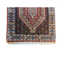 97 x 75 cm Persian Senneh Traditional Brown Small Rug - Rugmaster