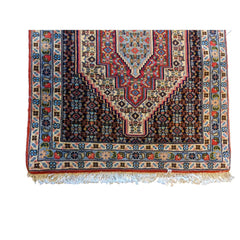 97 x 75 cm Persian Senneh Traditional Brown Small Rug - Rugoutlet