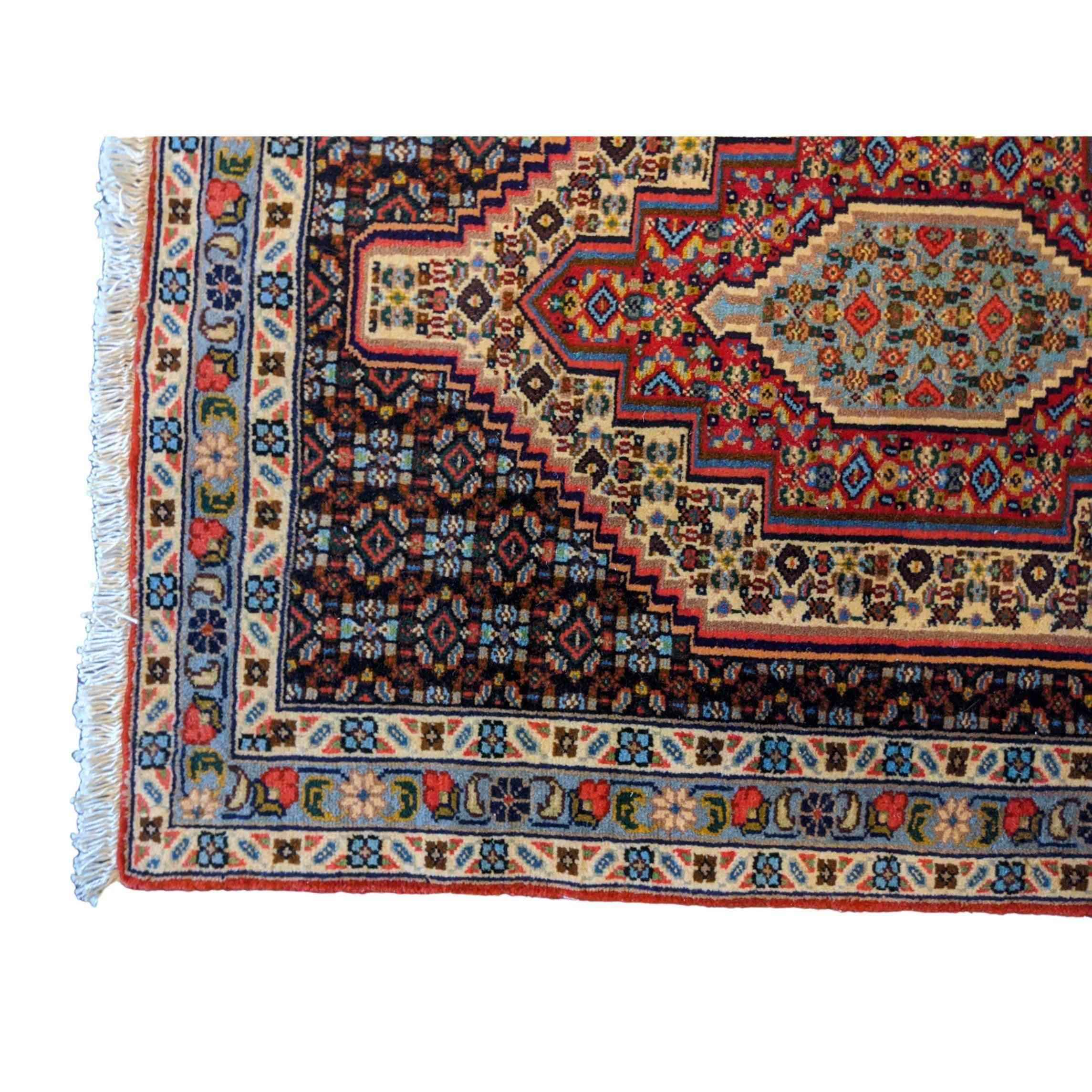 97 x 75 cm Persian Senneh Traditional Brown Small Rug - Rugoutlet