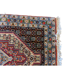 97 x 75 cm Persian Senneh Traditional Brown Small Rug - Rugmaster