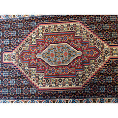 97 x 75 cm Persian Senneh Traditional Brown Small Rug - Rugoutlet