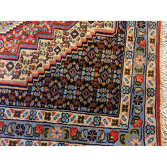 97 x 75 cm Persian Senneh Traditional Brown Small Rug - Rugmaster