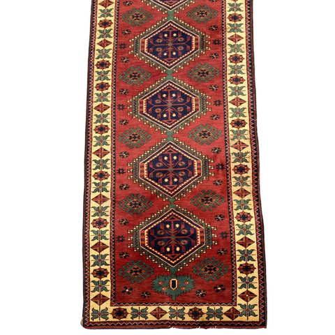 973 x 97 cm Afghan Natural Dye Tribal Red Rug - Rugoutlet
