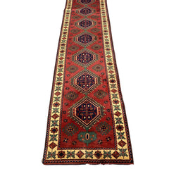 973 x 97 cm Afghan Natural Dye Tribal Red Rug - Rugmaster