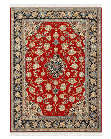 Persian Kashan Floral Rug 225 x 140 cm (7.38 x 4.59 ft)
