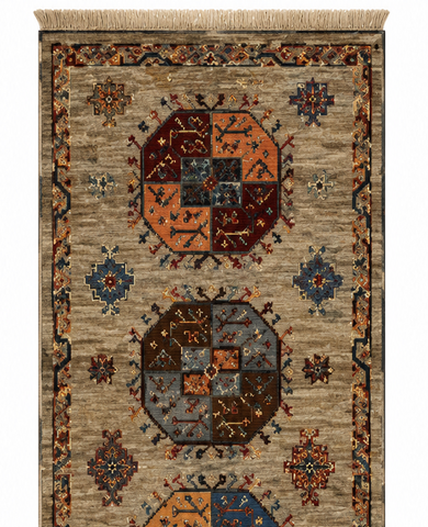 Kazak Natural Dye Wool Runner Rug 3.35 X 0.84 m (10.9 X 2.7 ft)