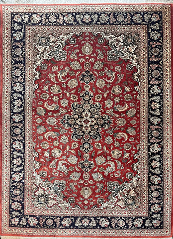 218 x 138cm Fine Persian Qum Silk rug - Rugoutlet