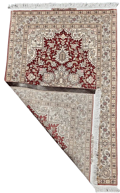 161x105 cm Fine Persian Tabriz Silk and wool rug - Rugoutlet