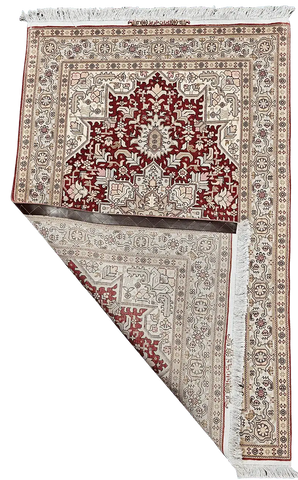 161x105 cm Fine Persian Tabriz Silk and wool rug - Rugoutlet