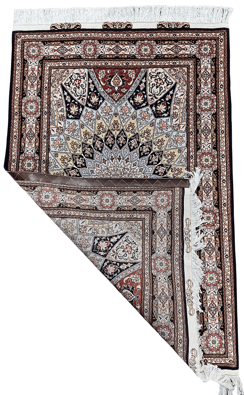 153x104 cm Fine Persian Tabriz Silk and wool rug - Rugoutlet