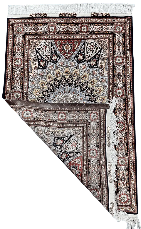 153x104 cm Fine Persian Tabriz Silk and wool rug - Rugoutlet