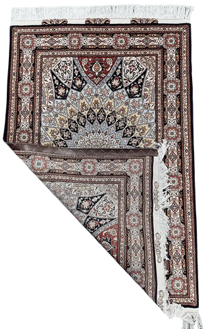 153x104 cm Fine Persian Tabriz Silk and wool rug - Rugoutlet