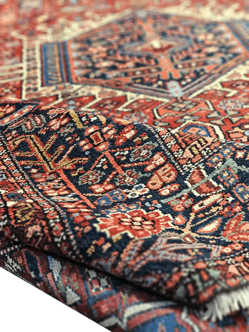 207x147 cm Gharajeh Tribal Wool Rugs Hand Knotted Orange - Rugoutlet