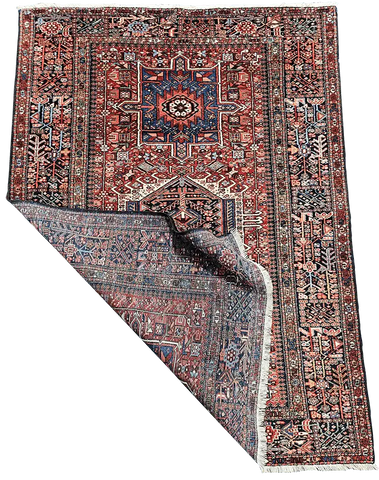 207x147 cm Gharajeh Tribal Wool Rugs Hand Knotted Orange - Rugoutlet