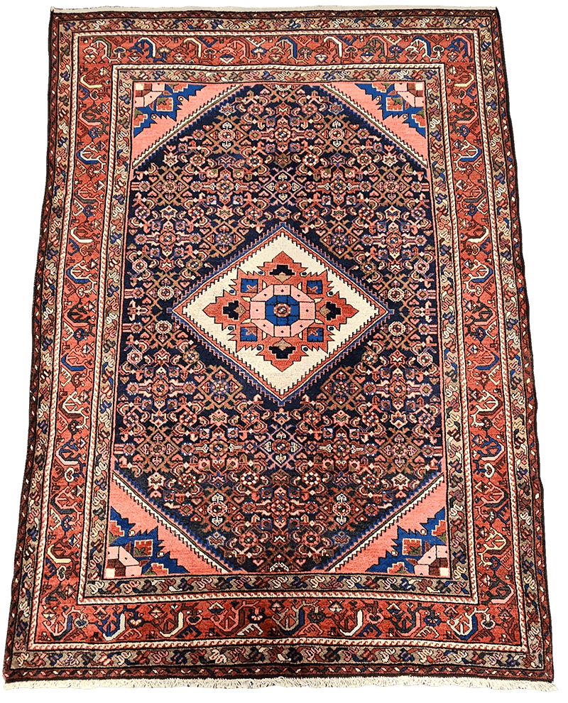 205x154cm Arak Wool Rugs Hand Knotted Orange - Rugoutlet