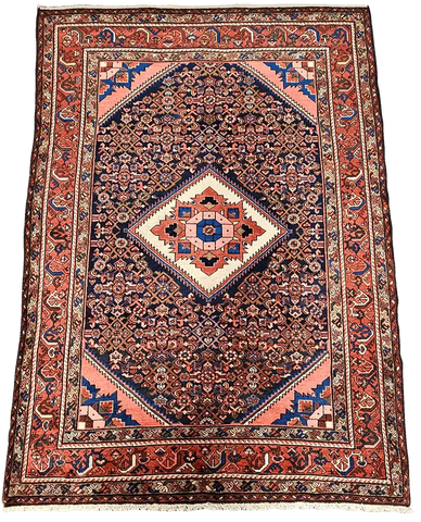205x154cm Arak Wool Rugs Hand Knotted Orange - Rugoutlet