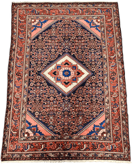 205x154cm Arak Wool Rugs Hand Knotted Orange - Rugoutlet